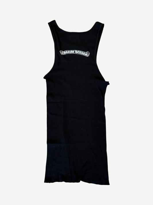 Chrome Hearts Black Neck Logo Scroll Tank Top