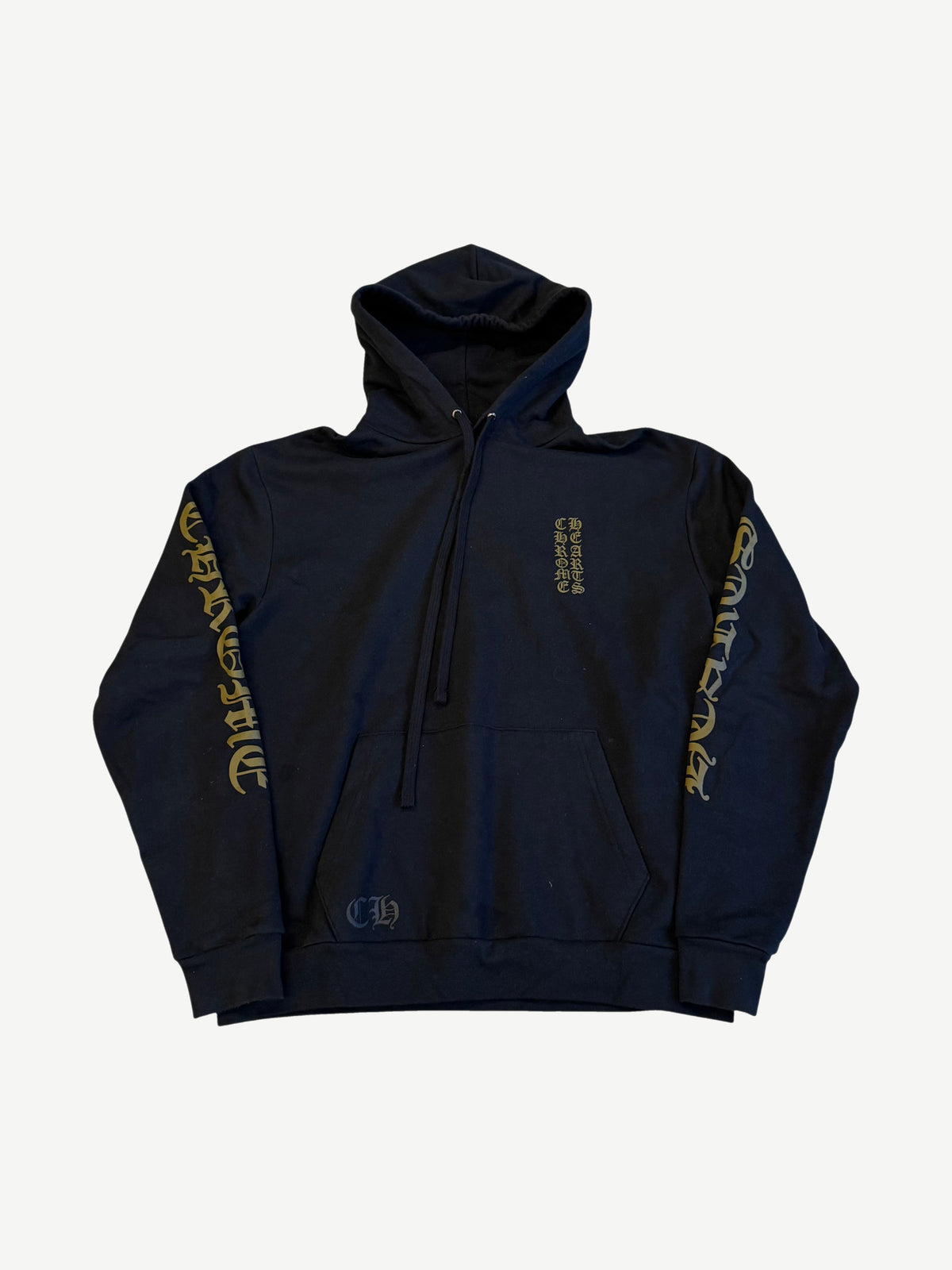 Chrome Hearts Black Olive Vertical Logo Hoodie