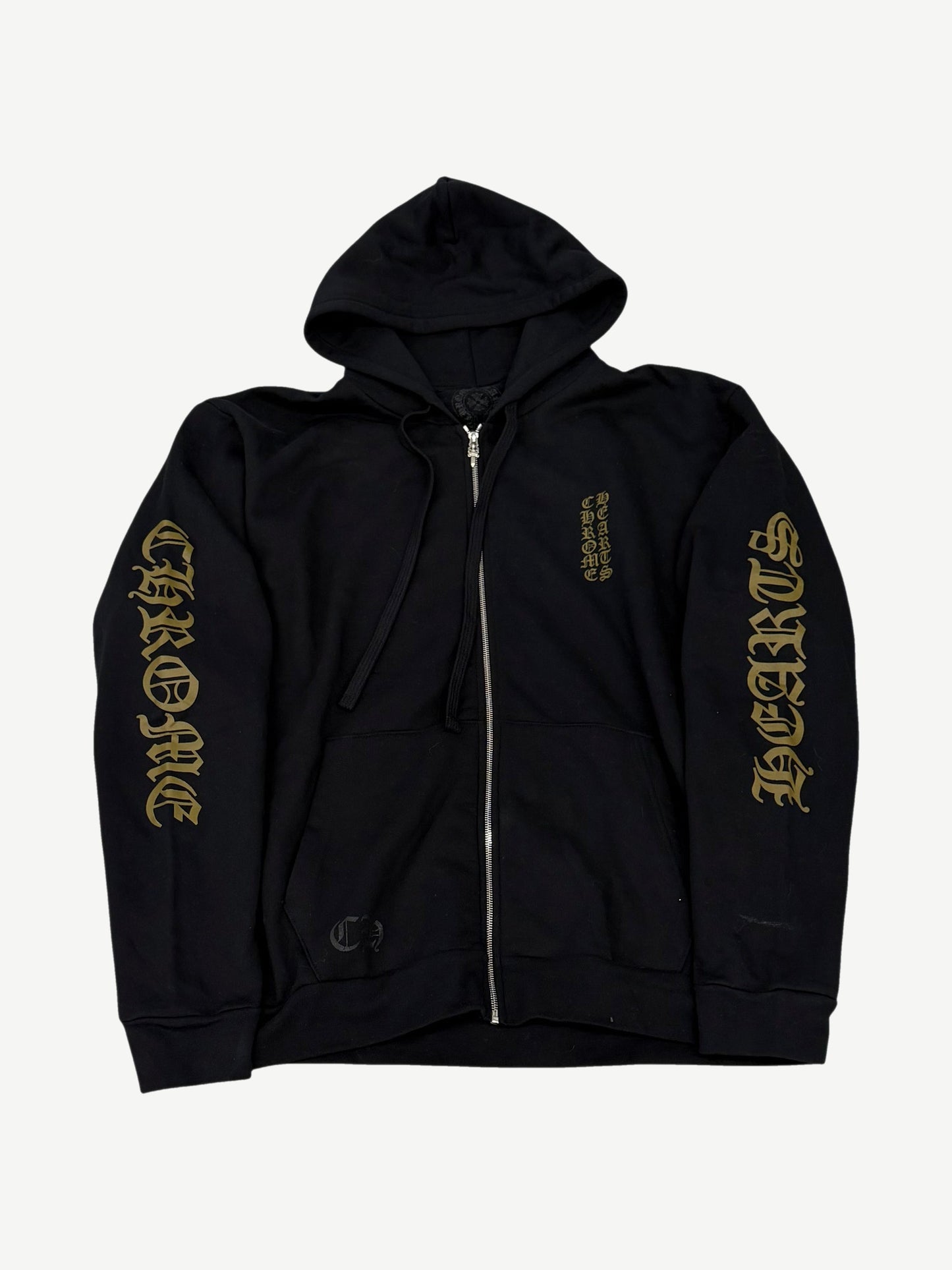 Chrome Hearts Black Olive Vertical Logo Zipup