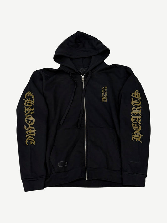 Chrome Hearts Black Olive Vertical Logo Zipup