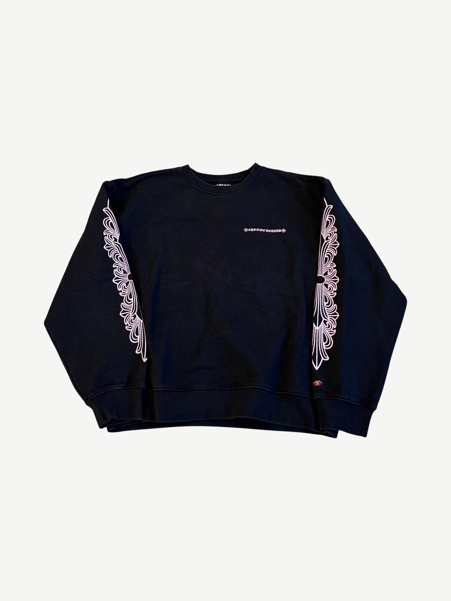 Chrome Hearts Black Pink Matty Boy Friends and Family Floral Crewneck