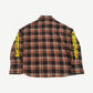 Chrome Hearts Black Red Plaid Cropped Flannel Shirt