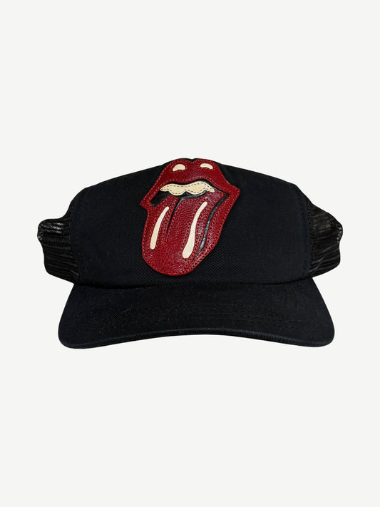 Chrome Hearts Black Red Rolling Stones Trucker Hat
