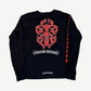 Chrome Hearts Black Red Vine Dagger Longsleeve