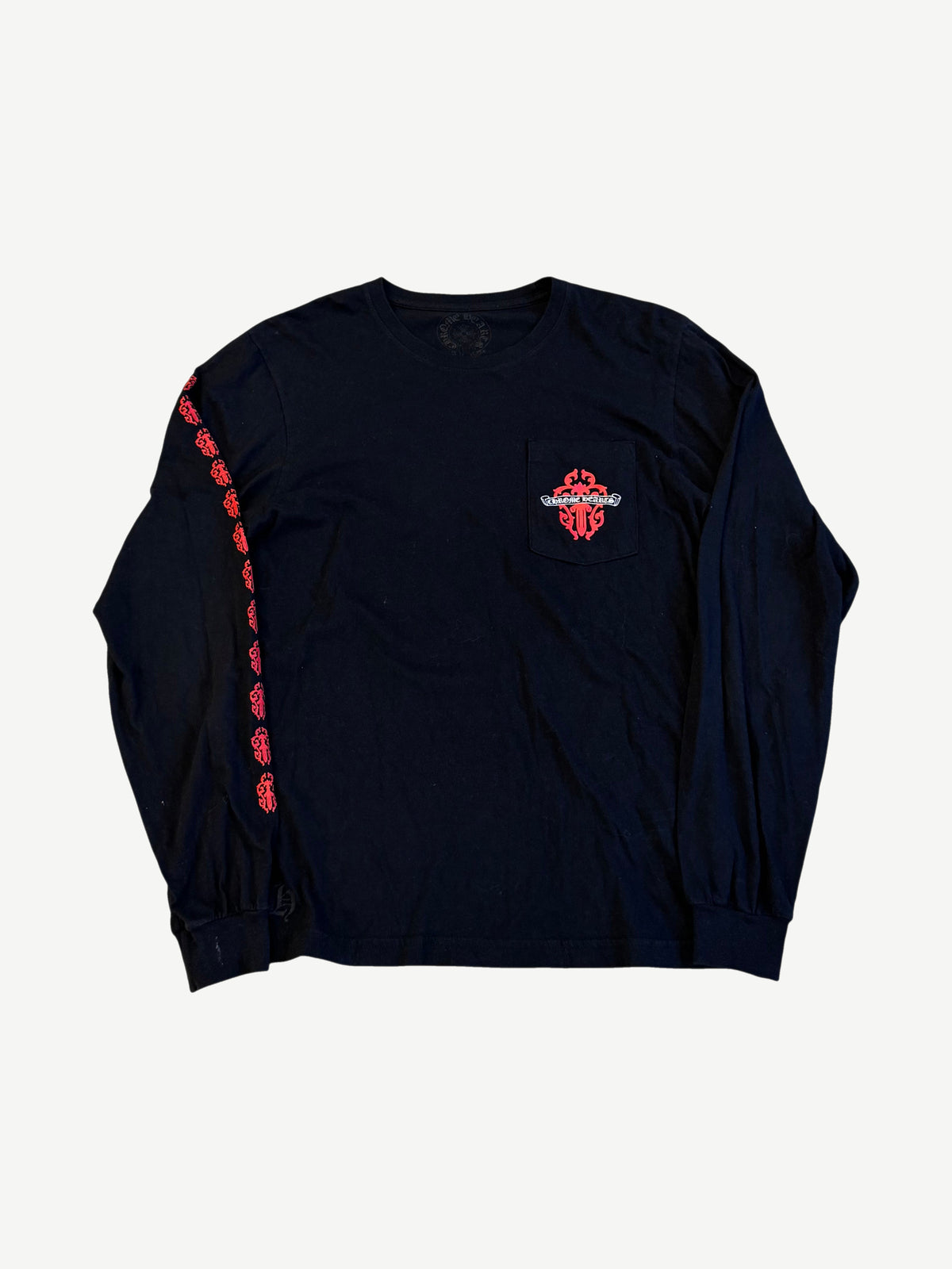 Chrome Hearts Black Red Vine Dagger Longsleeve
