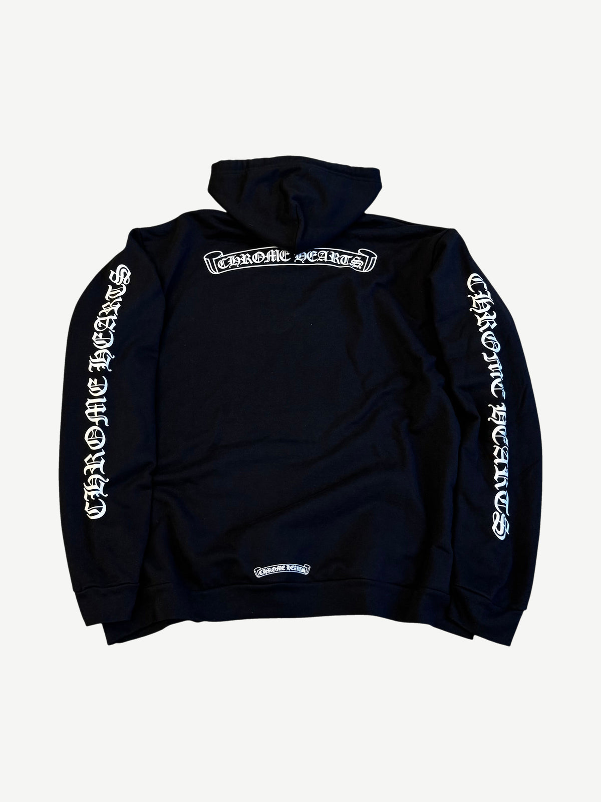 Chrome Hearts Black Scroll Logo Hoodie