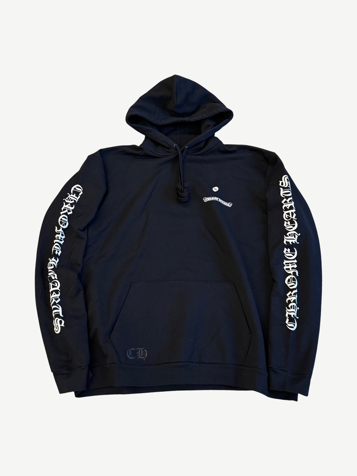 Chrome Hearts Black Scroll Logo Hoodie