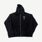 Chrome Hearts Black T-Bar Back Logo Thermal Zipup