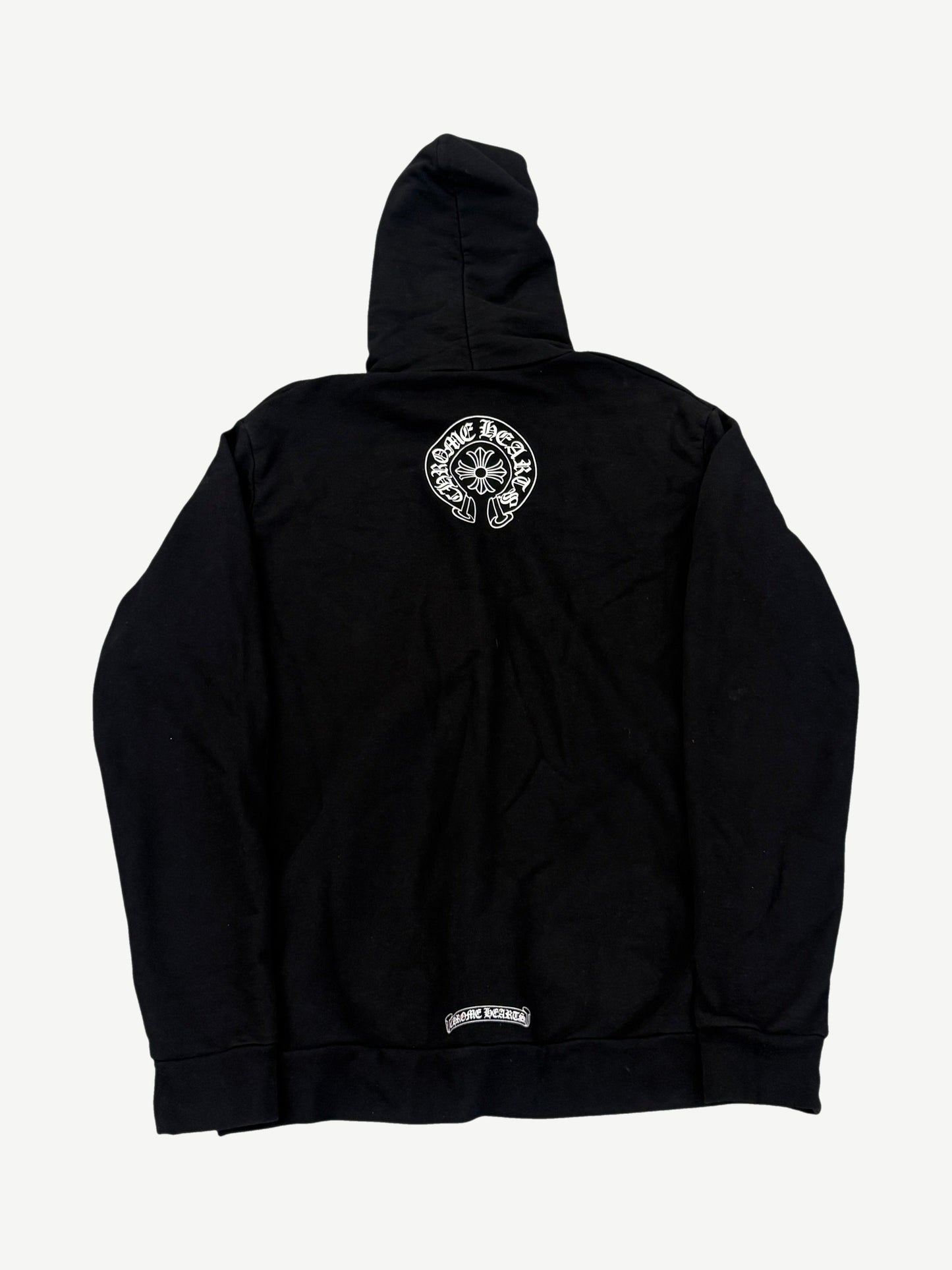 Chrome Hearts Black T-Bar Logo Floral Sleeve Zipup