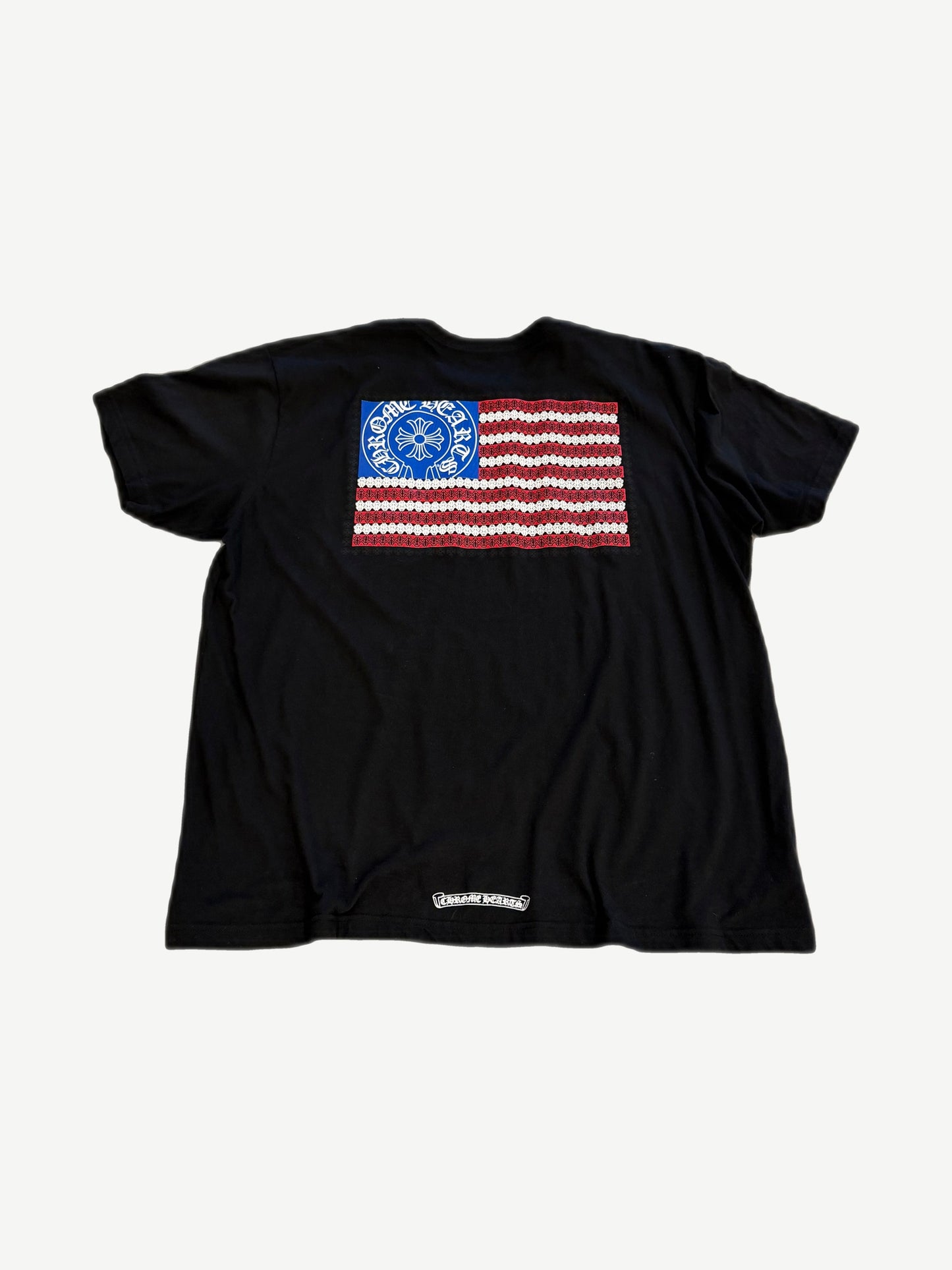 Chrome Hearts Black USA Flag Dagger Tee