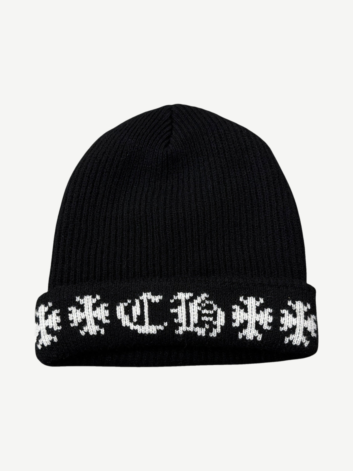 Chrome Hearts Black White Big Daddy Cashmere Beanie