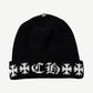 Chrome Hearts Black White Big Daddy Cashmere Beanie