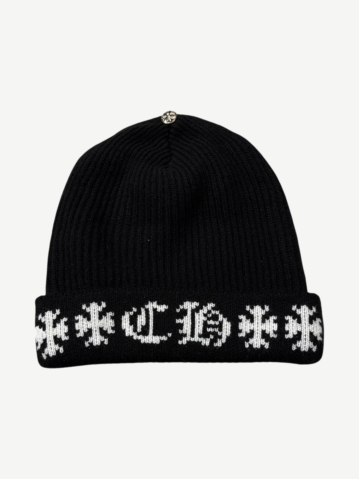 Chrome Hearts Black White Big Daddy Cashmere Beanie