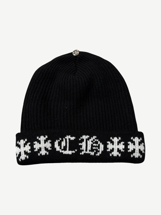 Chrome Hearts Black White Big Daddy Cashmere Beanie