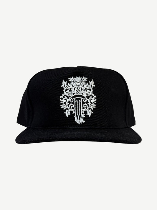 Chrome Hearts Black White Dagger Denim Baseball Hat