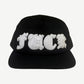 Chrome Hearts Black White Fuck Leather Trucker Hat