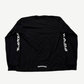 Chrome Hearts longsleeve back view in black cotton with white scroll logo print across upper back.