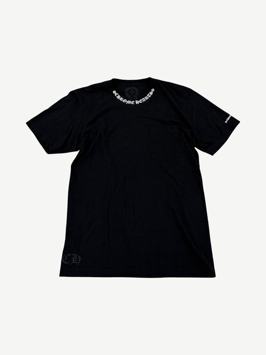 Chrome Hearts Black White Neck Logo Tee
