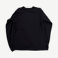Chrome Hearts black longsleeve back view, blank black cotton showing relaxed fit and dropped shoulders