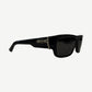 Chrome Hearts Yer Born Again black sunglasses front view with thick acetate frame and dark tinted lenses.