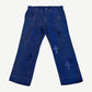 Chrome Hearts Blue French Work Cross Patch Pants