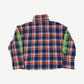 Chrome Hearts Blue Red Plaid Cropped Cargo Flannel Shirt