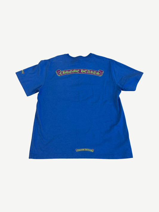 Chrome Hearts Blue Scroll Logo Tee