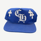 Chrome Hearts Blue White Cross Patch CH Baseball Hat