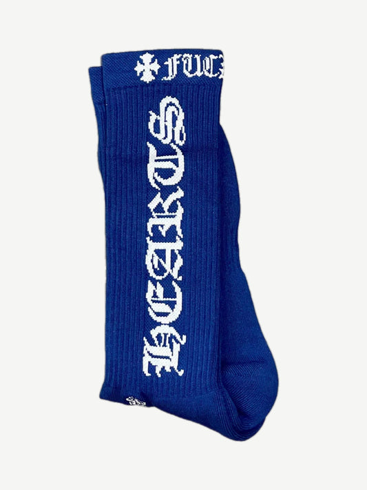 Chrome Hearts Blue White Single Pair Socks