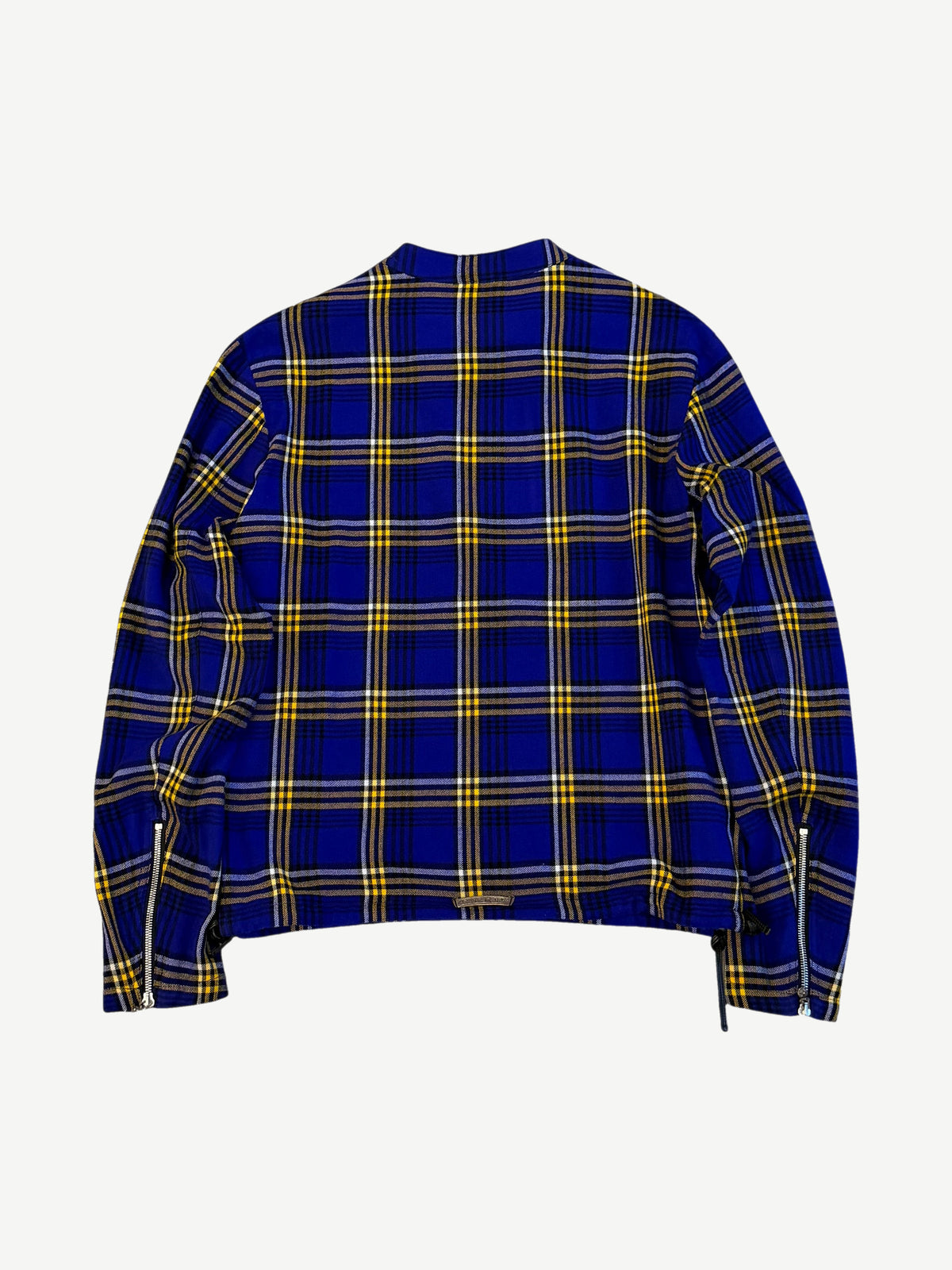 Chrome Hearts Blue Y Not Easy Riders Masai Check Halfzip Jacket