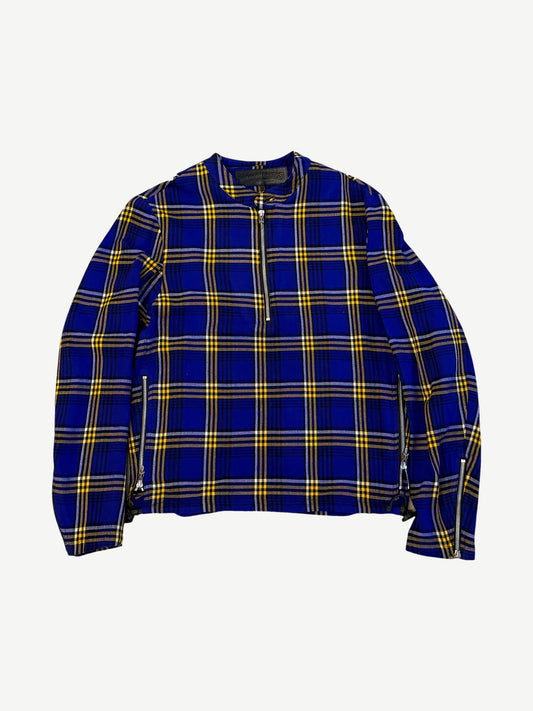 Chrome Hearts Blue Y Not Easy Riders Masai Check Halfzip Jacket