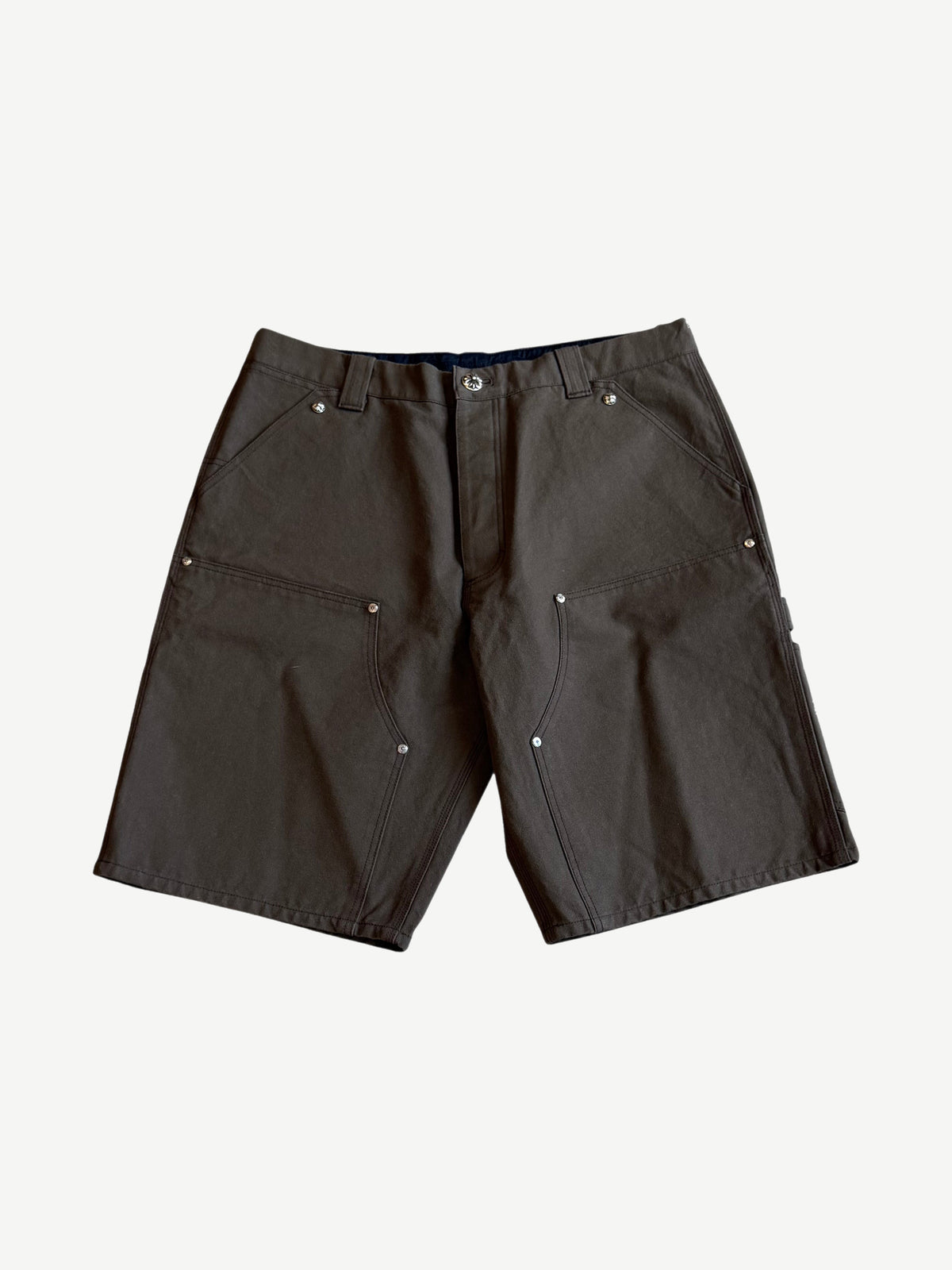 Chrome Hearts Brown Flooded Patch Double Knee Carpenter Shorts