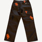 Chrome Hearts Brown Orange Cross Patch Carpenter Pants