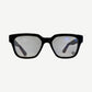 Chrome Hearts Vagillionaire glasses front view in dark brown frames with clear lenses and small cross logo