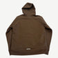 Chrome Hearts brown Slo Ride hoodie back plain view with metal logo plate at hem