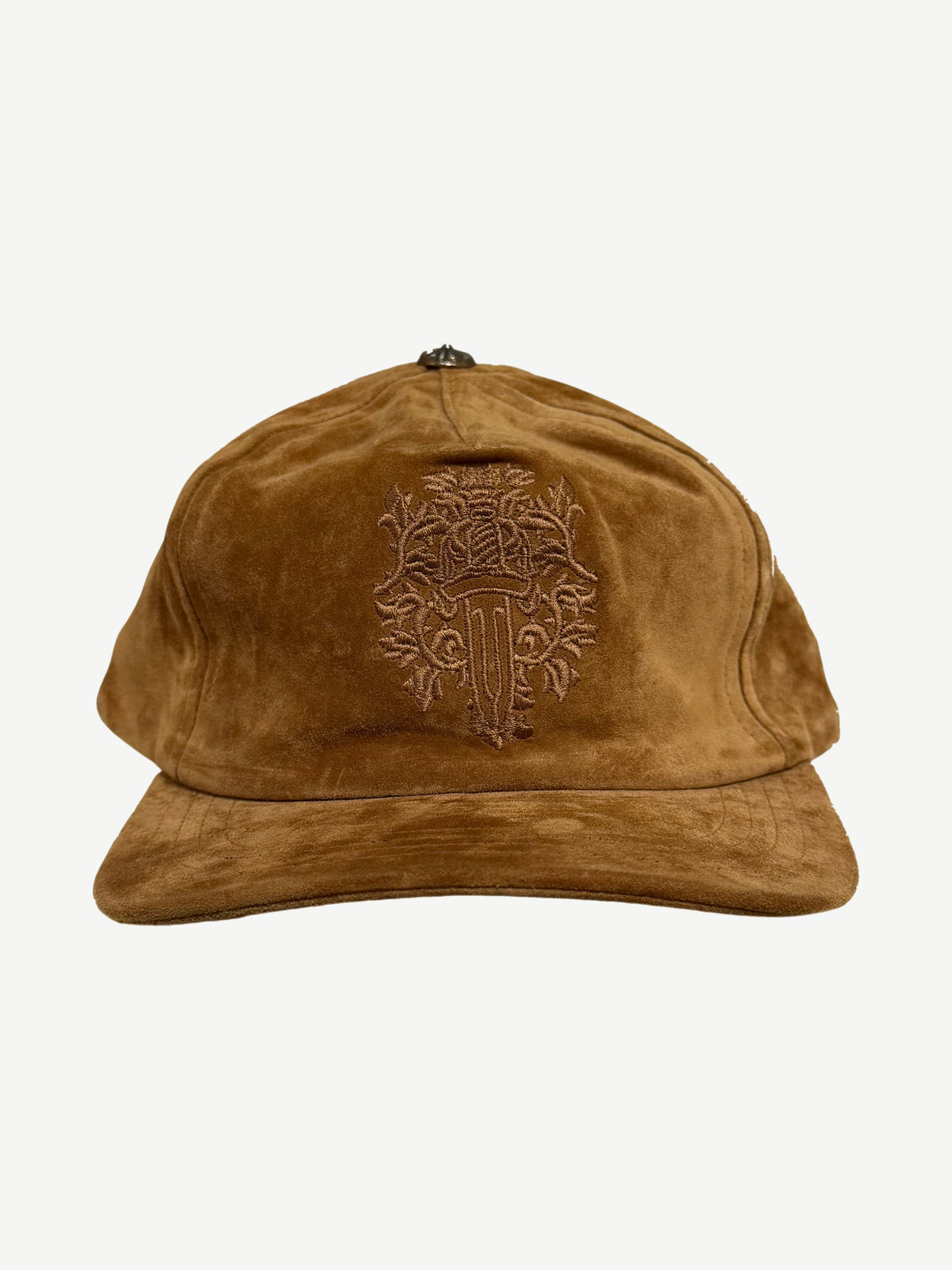 Chrome Hearts Brown Suede Dagger Hat