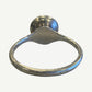 Back of Chrome Hearts Bubblegum horseshoe ring showing smooth polished silver band and rounded inner shank.