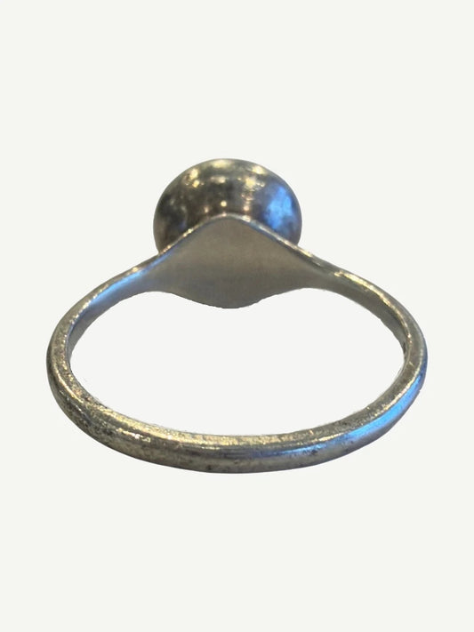 Back of Chrome Hearts Bubblegum horseshoe ring showing smooth polished silver band and rounded inner shank.