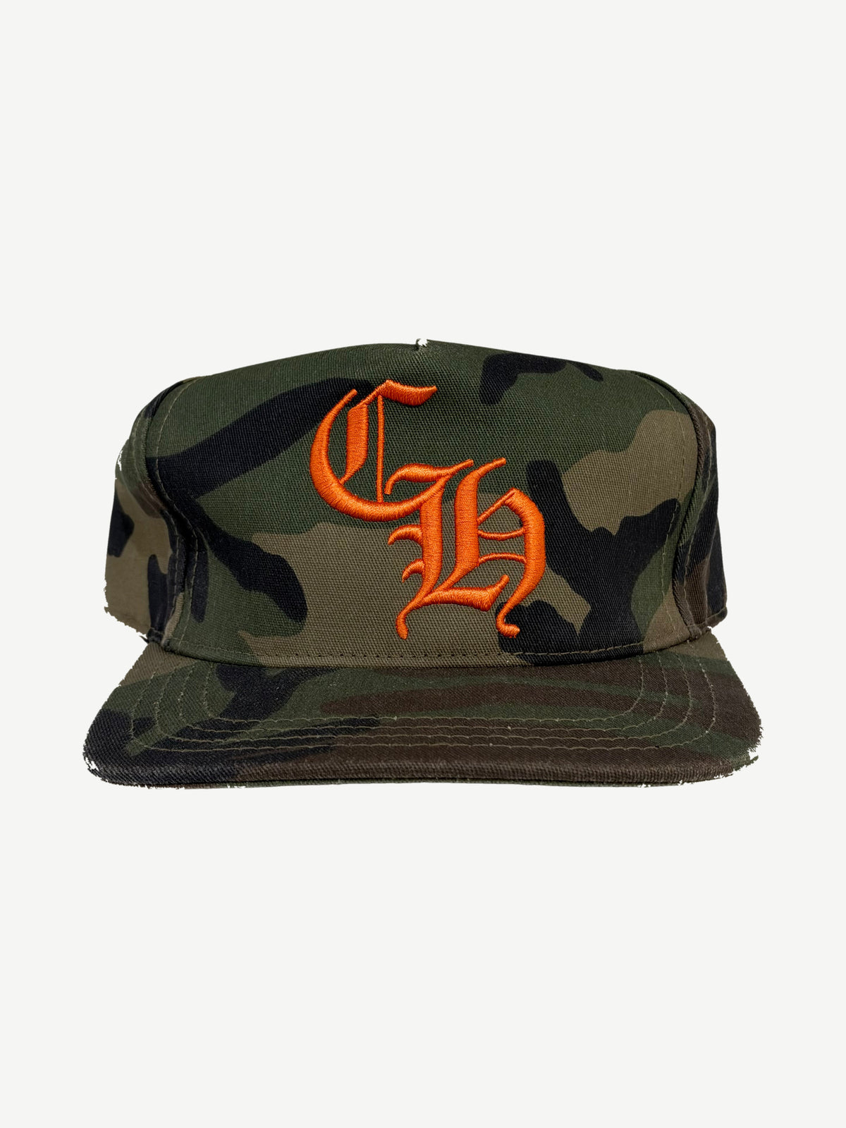 Chrome Hearts Camo Orange CH Baseball Hat