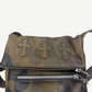 Chrome Hearts camo crossbody bag interior view with leather lining and Chrome Hearts engraved silver tag