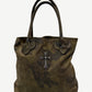 Chrome Hearts Camouflage Leather Silver Cross Tote Bag