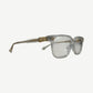 Chrome Hearts Cox Ucker clear frames side profile, transparent acetate with engraved gold Chrome Hearts temple.