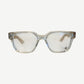 Chrome Hearts Vagillionaire clear acetate eyeglasses front view with cross logo etched on lens