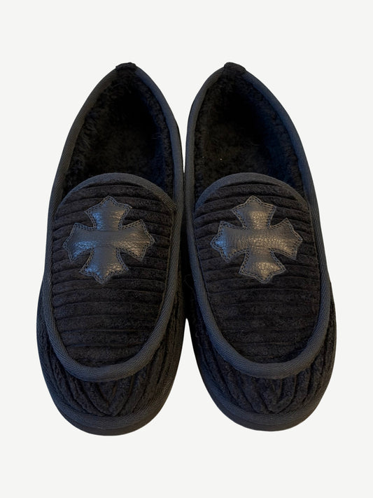 Chrome Hearts Corduroy Cross Patch House Slippers