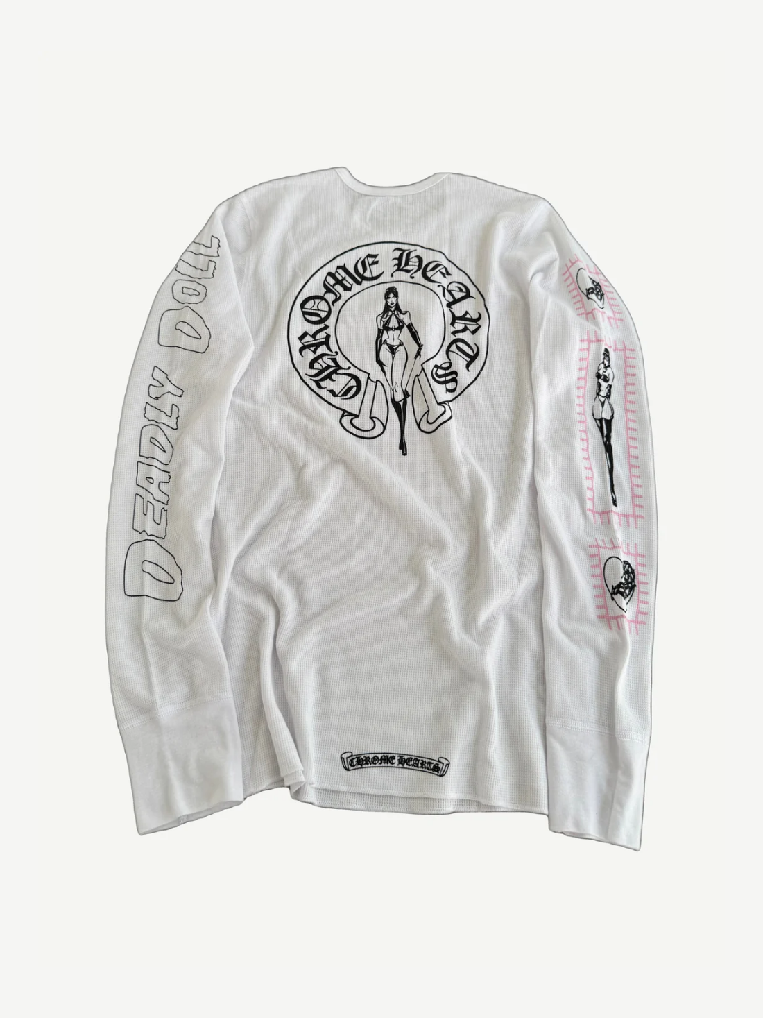 Chrome Hearts Deadly Doll White Thermal Longsleeve