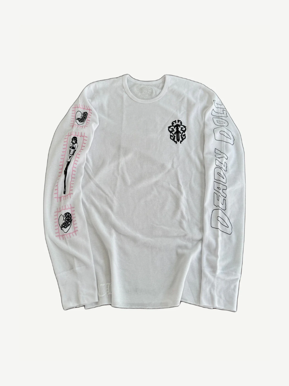 Chrome Hearts Deadly Doll White Thermal Longsleeve