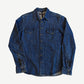 Chrome Hearts Denim Leather Cross Patch Work Shirt