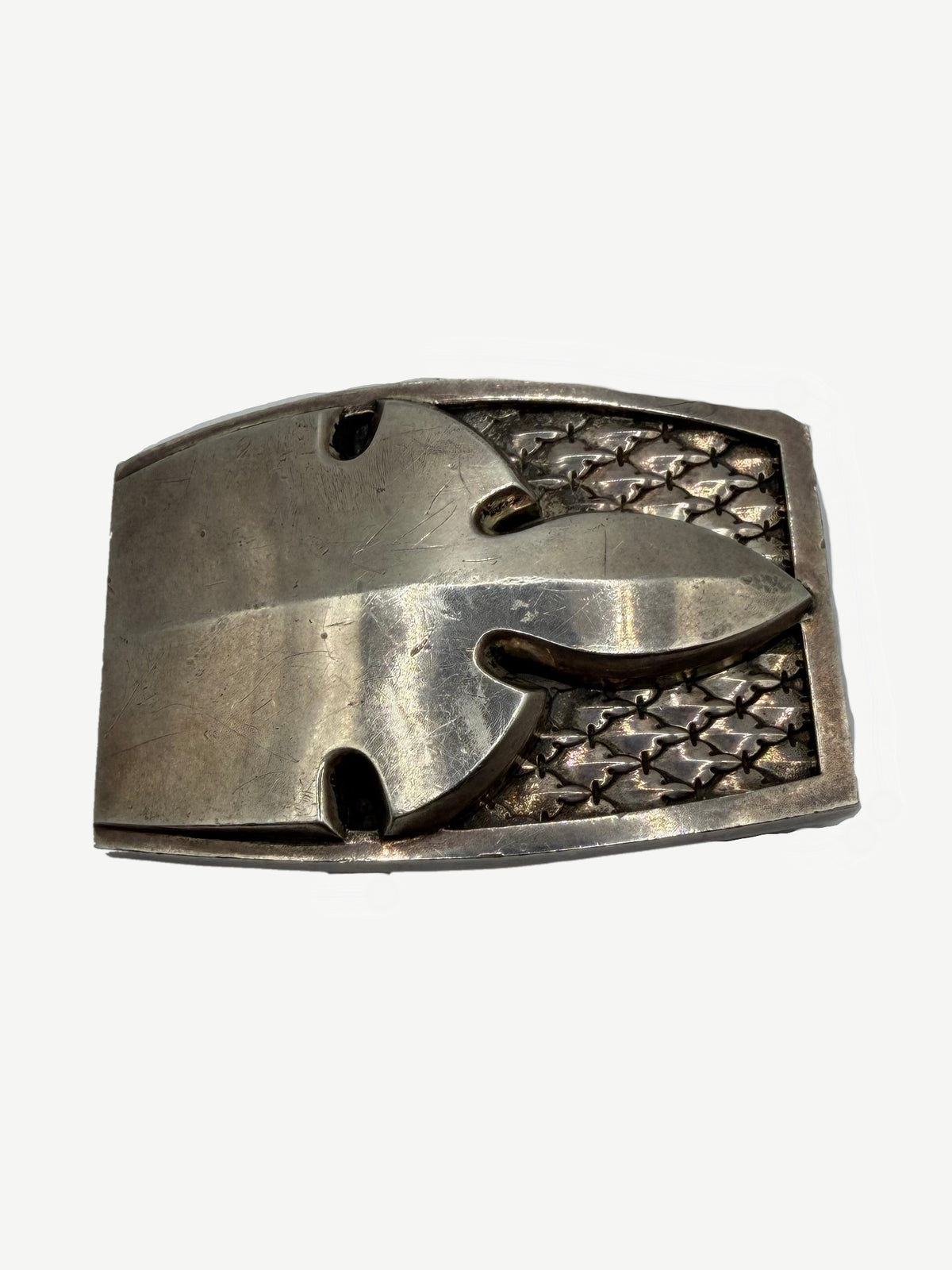 Chrome Hearts Fleur De Lis Silver Belt Buckle