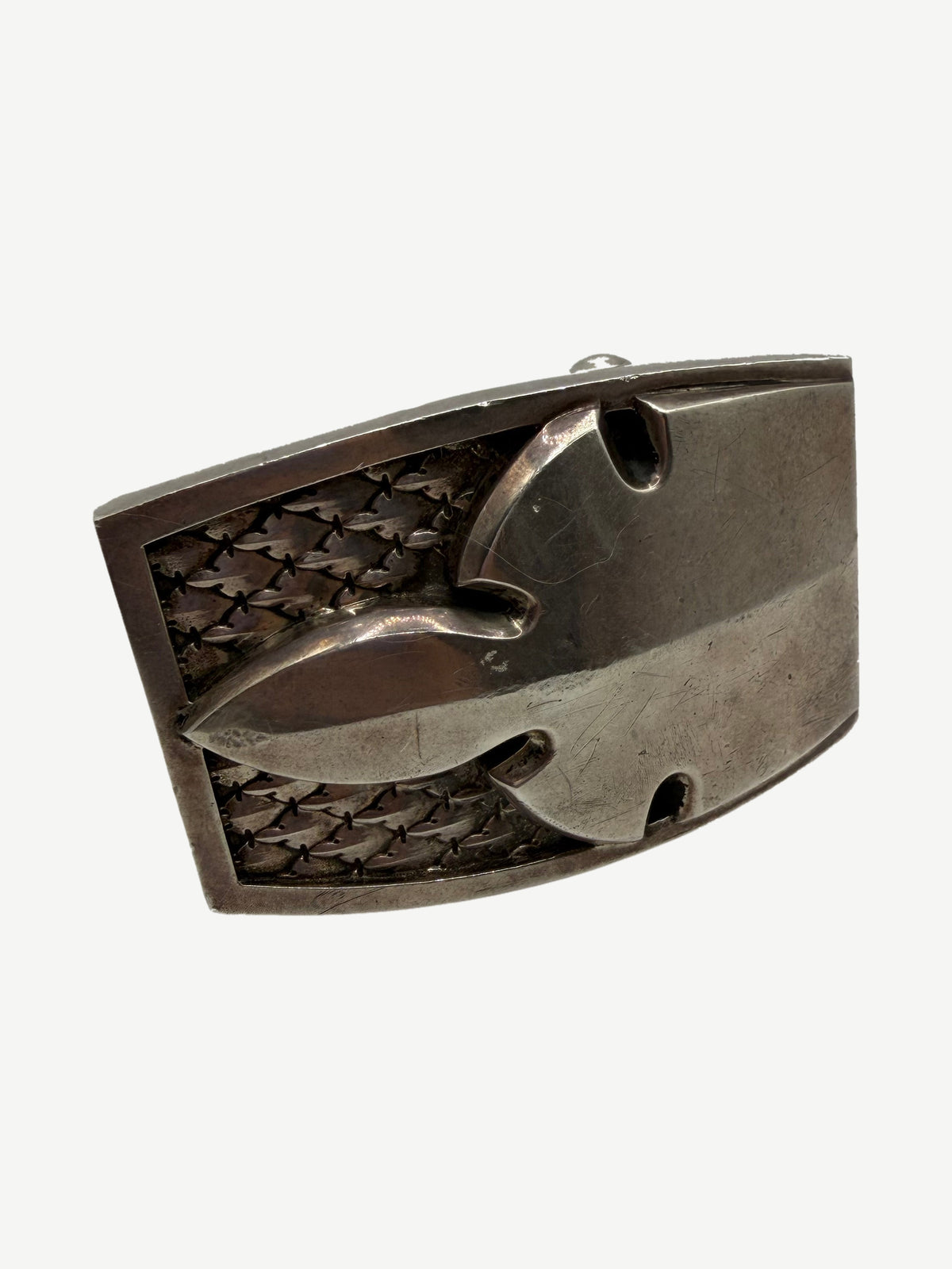 Chrome Hearts Fleur De Lis Silver Belt Buckle