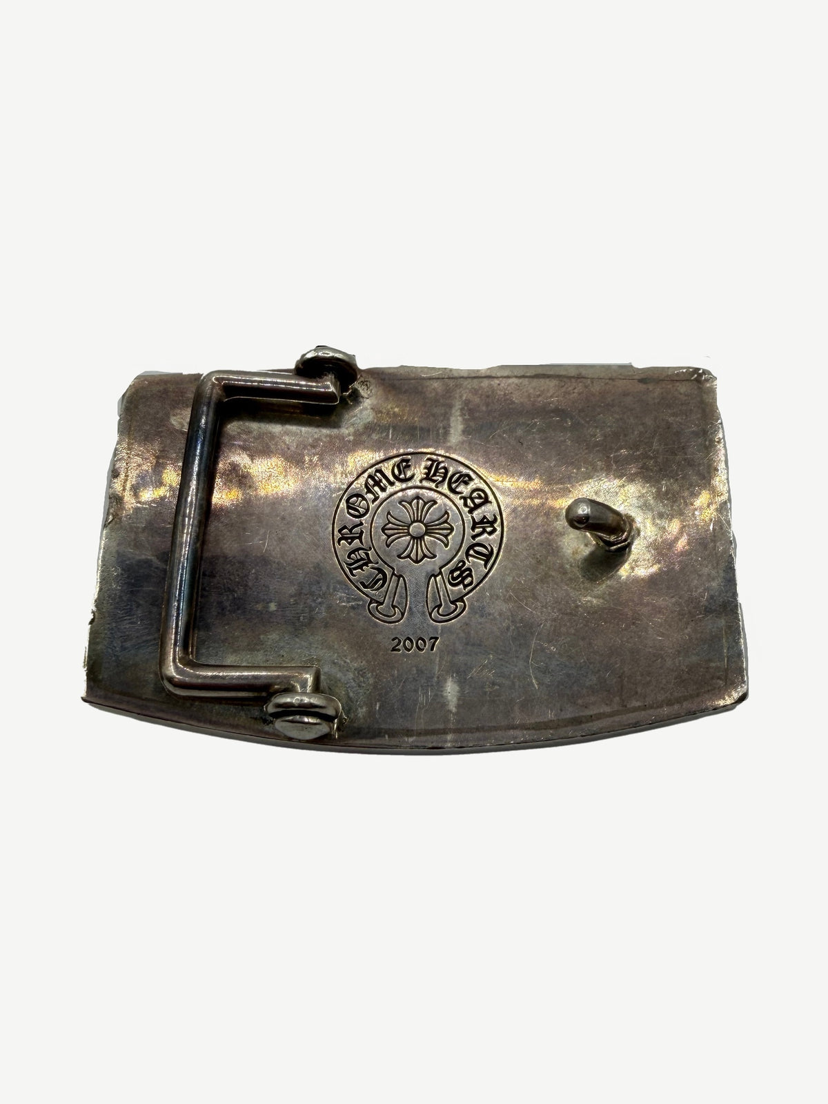 Chrome Hearts Fleur De Lis Silver Belt Buckle